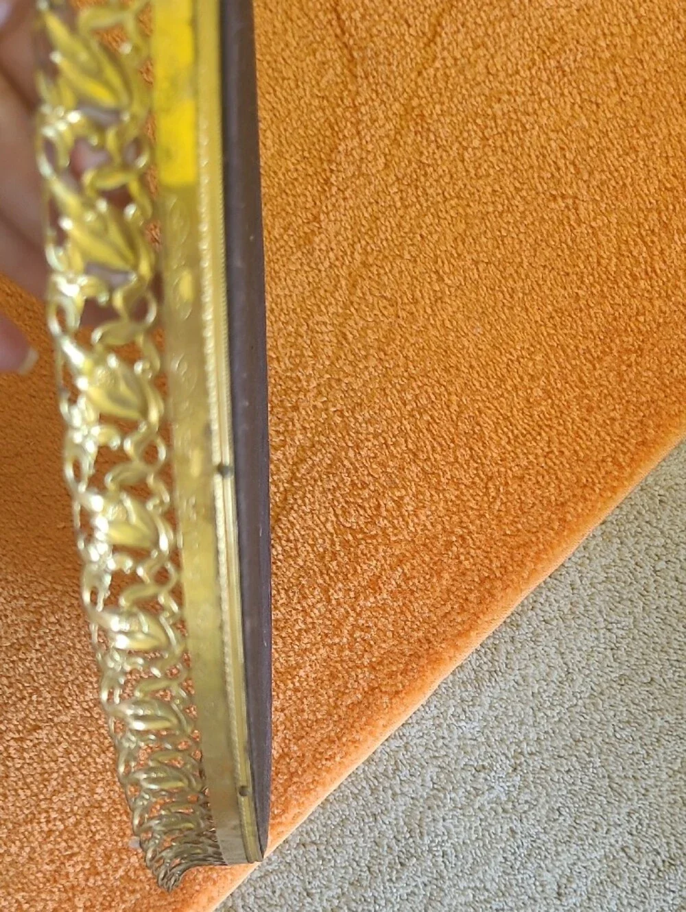 Decorative Mirror Tray - Gold Tone